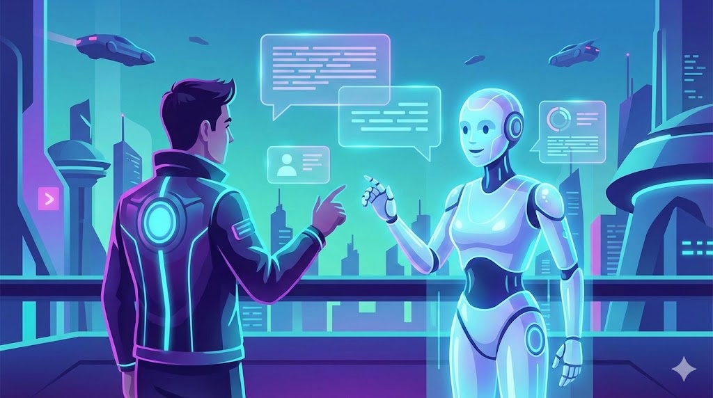 AI assistant coding on a laptop terminal