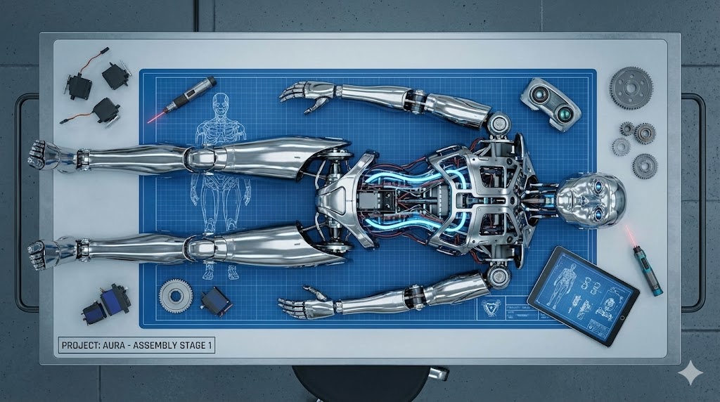 Humanoid robot in a futuristic control room representing AI agentic misalignment and safety IT Technology Image